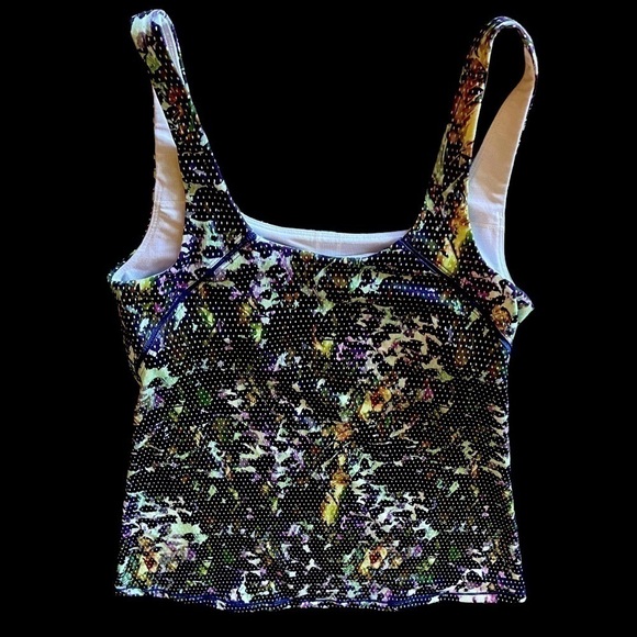 LULULEMON bra top SZ 8 rich purple and green with matching headband - Picture 3 of 14